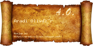 Aradi Olivér névjegykártya