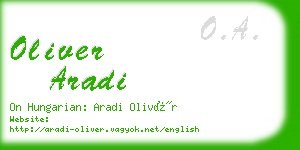 oliver aradi business card